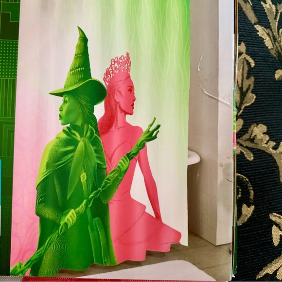 Other - Wicked the Musical Glinda & Elphaba Fabric Shower Curtain 72” x 72”